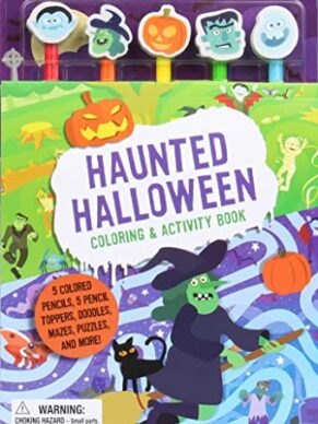 Haunted Halloween Coloring & Activity Book with Pencil Toppers
