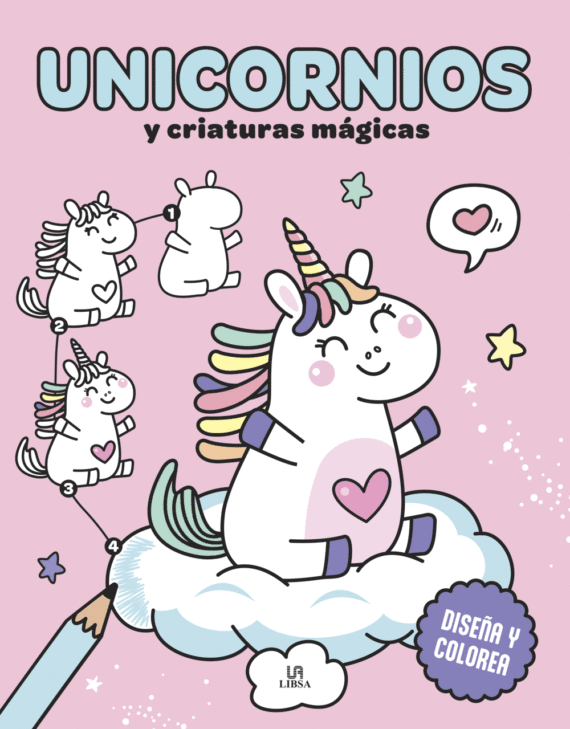 Unicornios y Criaturas Mágicas  - Libro para Colorear