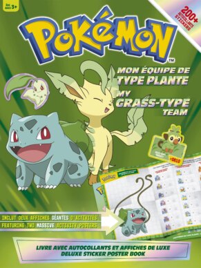 Pokémon - Mon équipe de type Plante - Livre avec autocollants et affiches de luxe