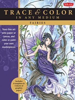 Fairies: Trace line art onto paper or canvas, ...