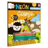 Neón Granja Colorea + Plumones Neón